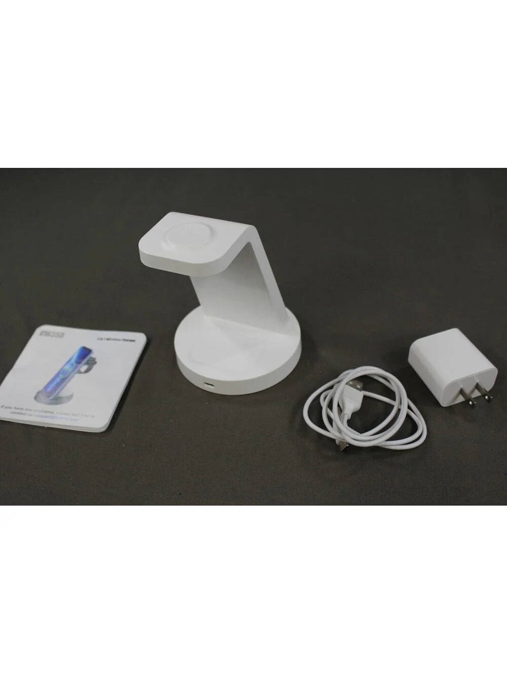 CW350 3-in-1 Wireless Charging Stand Dock White Mac iPhone